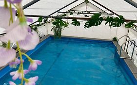 Mini Love Island Style Guest House Includes Personal Hot 24 Hour Swimming Pool, Outdoor Bathtub, Heated Dining Dome And Fire Pit, All This Is Secretly Located In The Busy Suburbs Of Nottingham